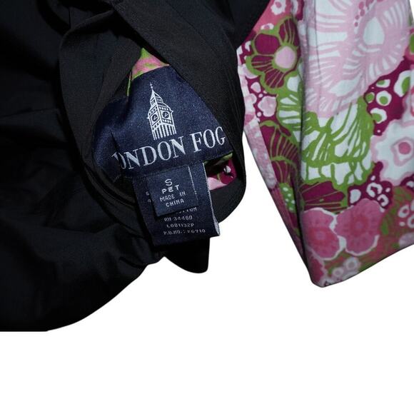 London Fog Reversible Floral Print Jacket – Women’s Small Petite – Pink/Green - Picture 8 of 9
